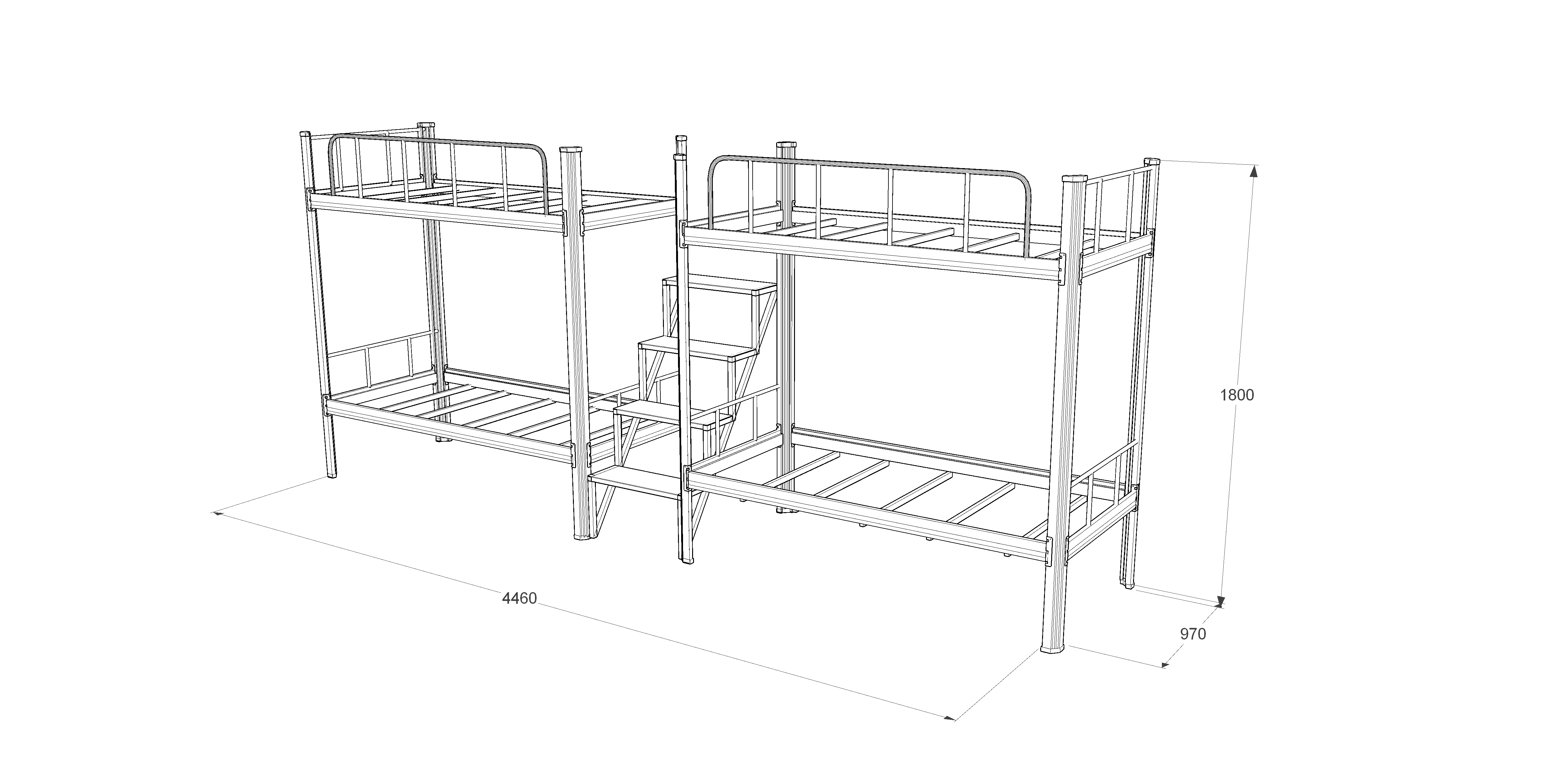 宿舍的上下鋪鐵床尺寸是多少？
