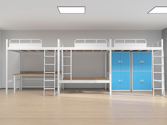 三連體學生宿舍鐵床尺寸有多大？